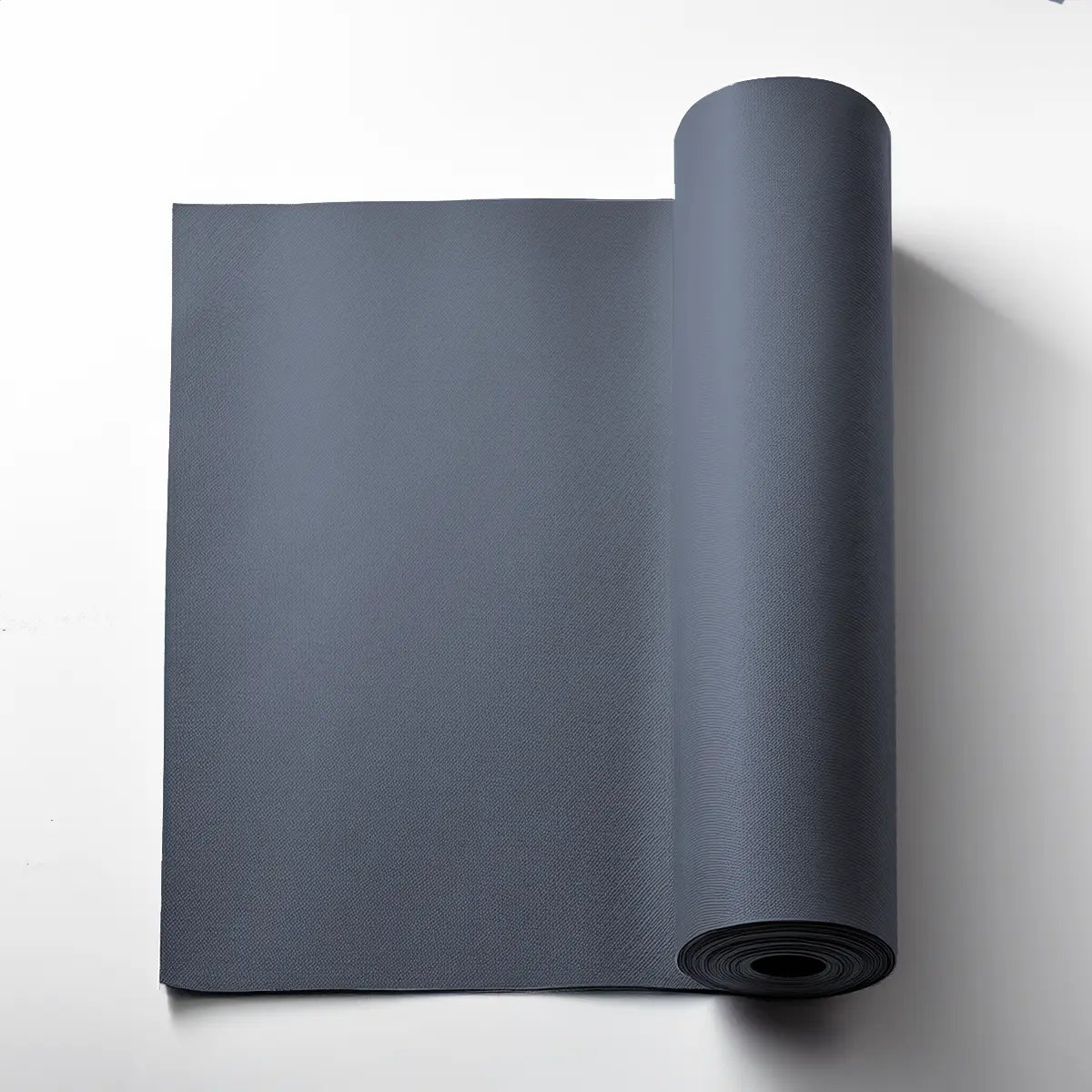 ASH GREY Plain Acoustic Wallpaper - 90% Wool-fluffo-DecorMania-eu